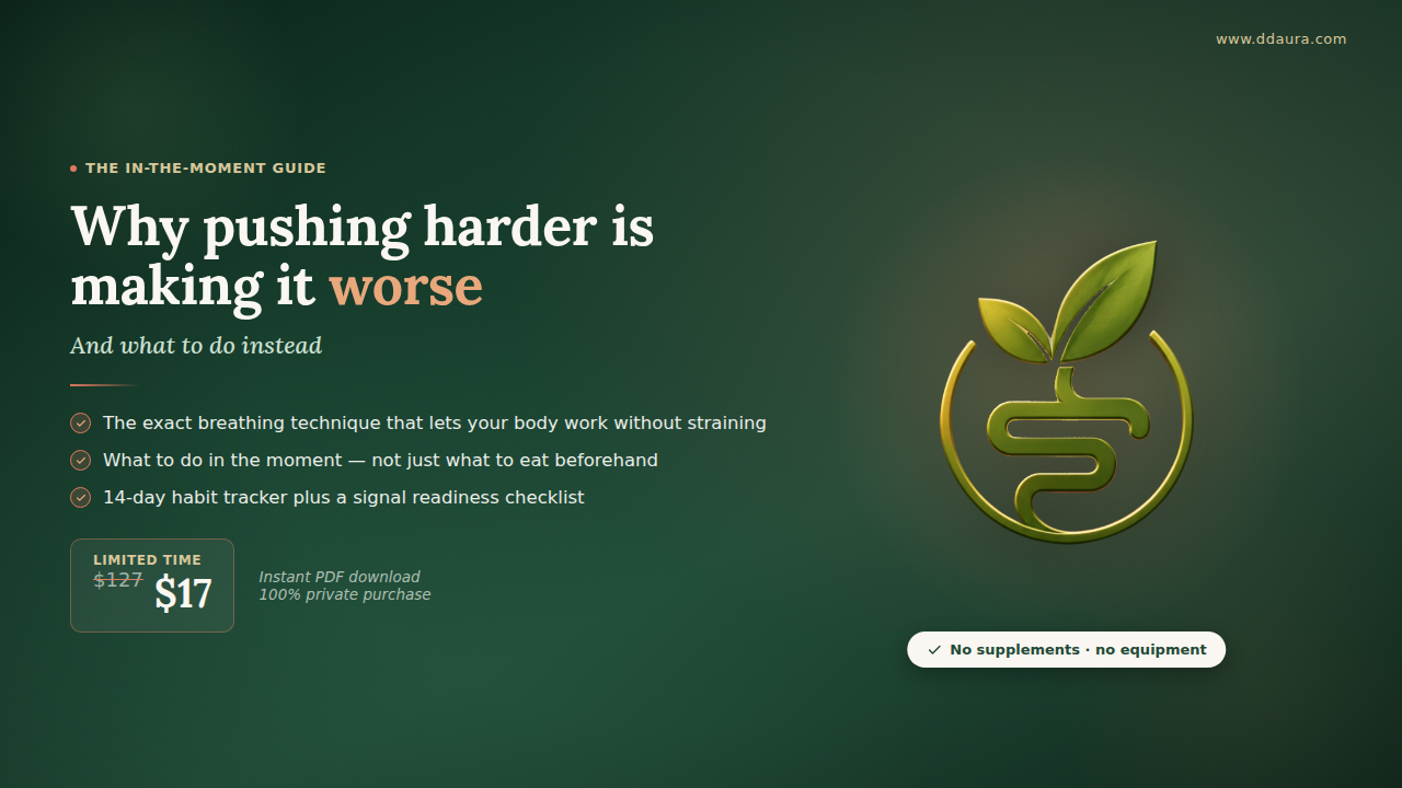 Why Pushing Harder Is Making It Worse — And What to Do Instead: The In-the-Moment Guide for Chronic Constipation Sufferers